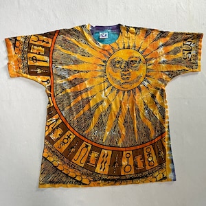 Vintage 90s Sun and Moon Double Sided Single Stitch Graphic T 