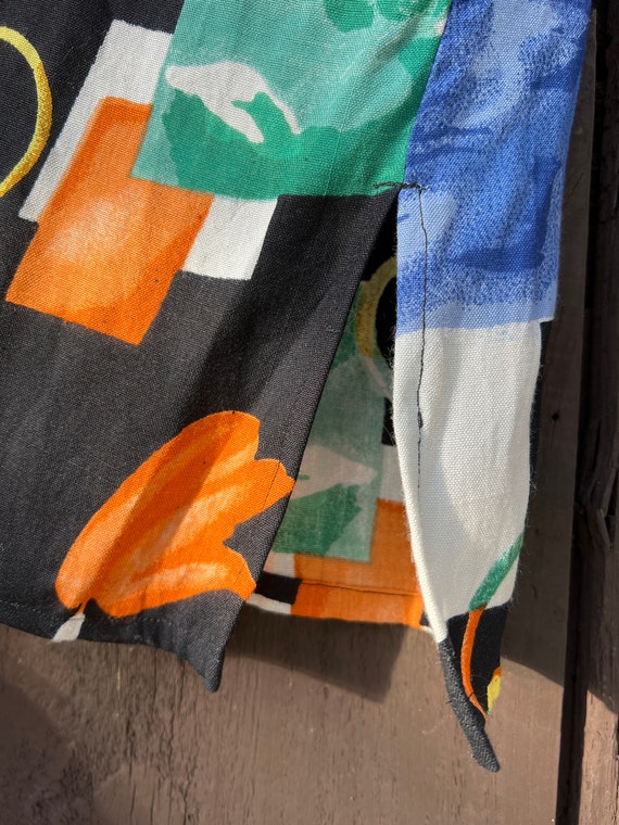 VTG NWT 80s 90s abstract pop art rayon shirt - image 4