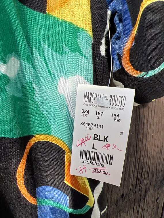 VTG NWT 80s 90s abstract pop art rayon shirt - image 7