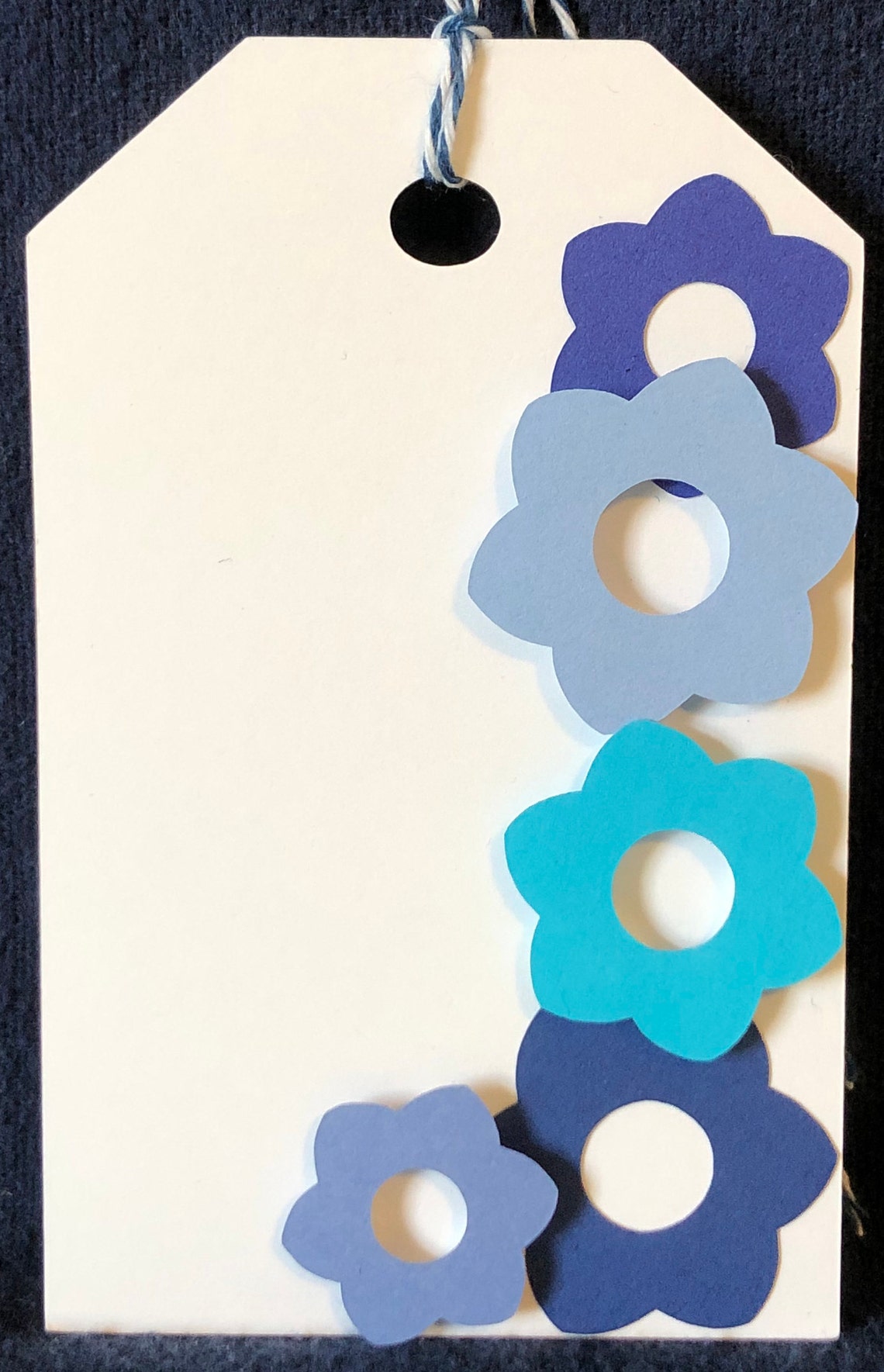 Flower gift tag set of 5 any occasion Etsy