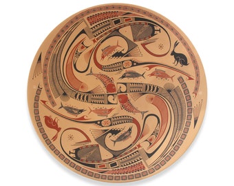 Mata Ortiz Ceramics - Plate - Fish - 41 cm. 16in. - Mexican Art