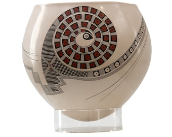 Ceramics from Mata Ortiz - The Coralillo and The Swallow - 30 cm. 12 in. - Diego Valles - Mexican folk art