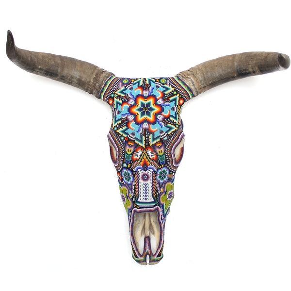 Kuhschädel Arte Huichol - Tatsiu