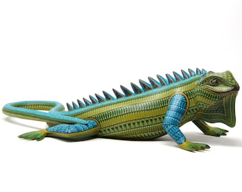 Alebrije - Leguan - 14 Zoll. - Mexikanische Kunst