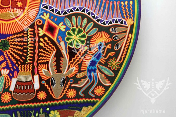 Nierika De Yarn Circle Huichol - Birth of Father Sun - 120