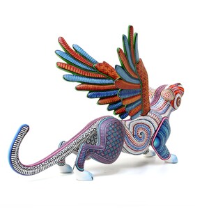 Alebrije Winged Jaguar Xil 37 cm. 15cm. Mexican art image 2