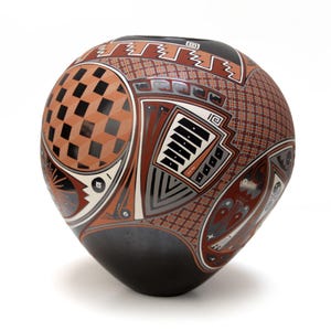 Mata Ortiz Ceramics - Reds - 6.7 in. - Mexican folk art