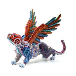 Alebrije Winged Jaguar Xil 37 cm. 15cm. Mexican art image 4