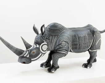 Alebrije - Imperial Rhinoceros - 94.5 in. - Mexican folk art - Fine arts