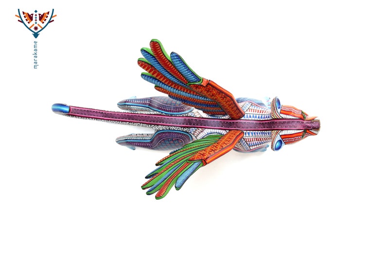 Alebrije Winged Jaguar Xil 37 cm. 15cm. Mexican art image 6