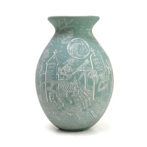 Mata Ortiz Ceramics - Dawn with the Dead - 16 cm. 6.4 in. - Mexican folk art