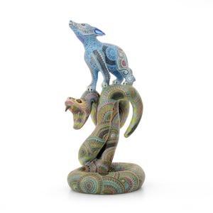 Alebrije - The Wolf and the Serpent - 30 cm. 12 in. - Mexican folk art