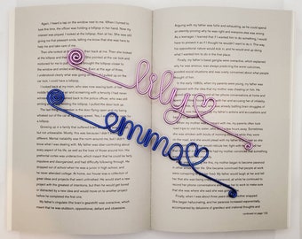 Name Wire Bookmark / Personalized Wire Bookmark / Teacher Gift / Book Lover / Birthday Gift / Holiday Gift