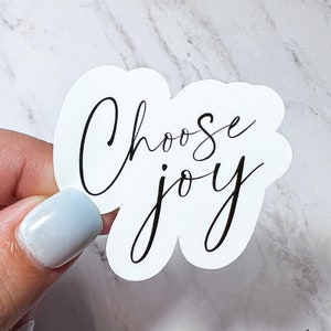 Wähle Joy, Overthinking, Positive Affirmationen, Mental Health Sticker | Laptop Wasserflasche Wasserabweisend Die Cut Aufkleber