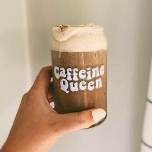 Beer Can Glass, DISHWASHER SAFE, Iced Coffee Glass, Iced Coffee Cup, Beer Shaped Glass, Clear Coffee Mug