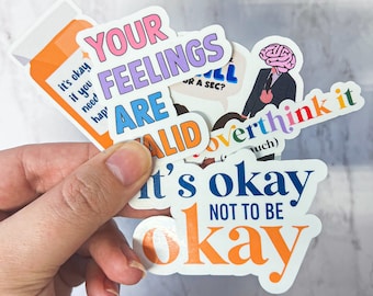 PICK YOUR OWN Stickers | Mental Health Sticker Pack | Custom Sticker Pack | Laptop Water Bottle Water Resistant Die Cut Decal