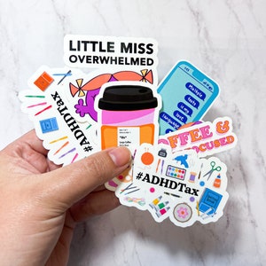 PICK Your Own Stickers | ADHD Mental Health Sticker Pack | Custom Sticker Pack | Laptop Water Bottle Water Resistant Die Cut Decal