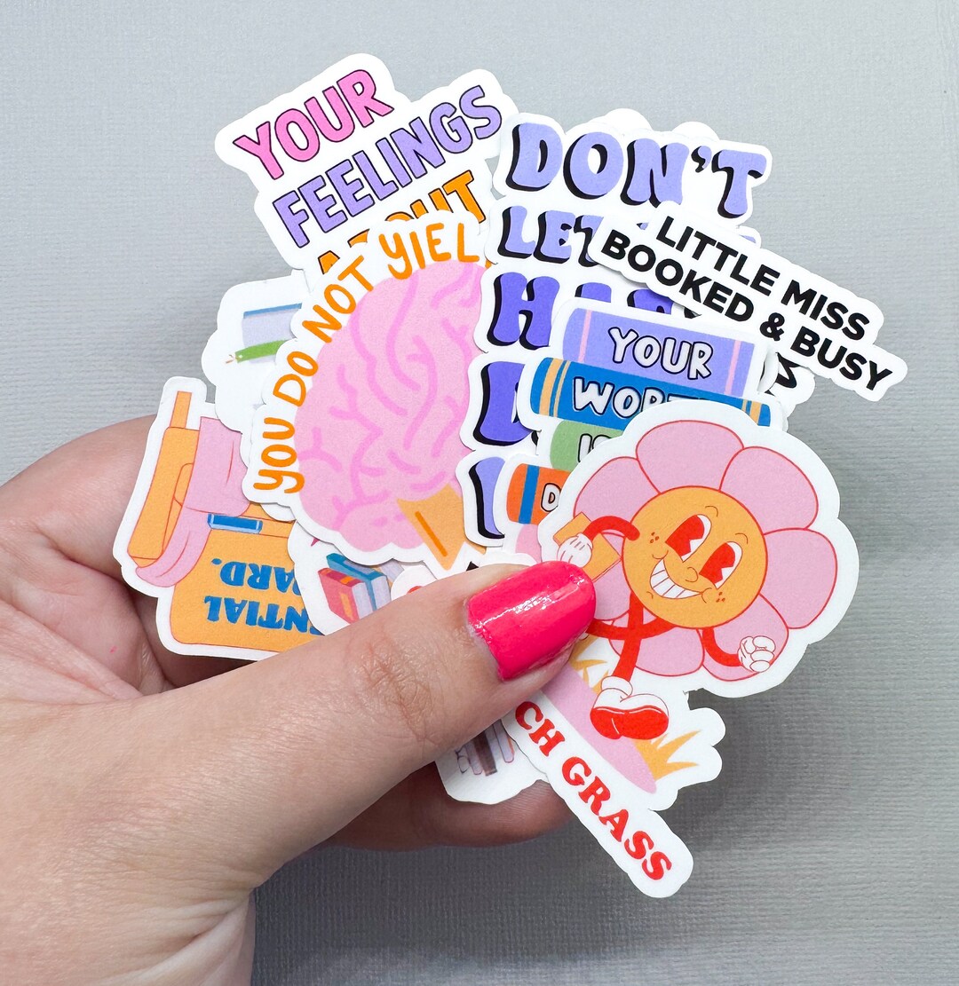 PICK YOUR OWN Stickers | Bookish Reading Mental Health Sticker Pack ...