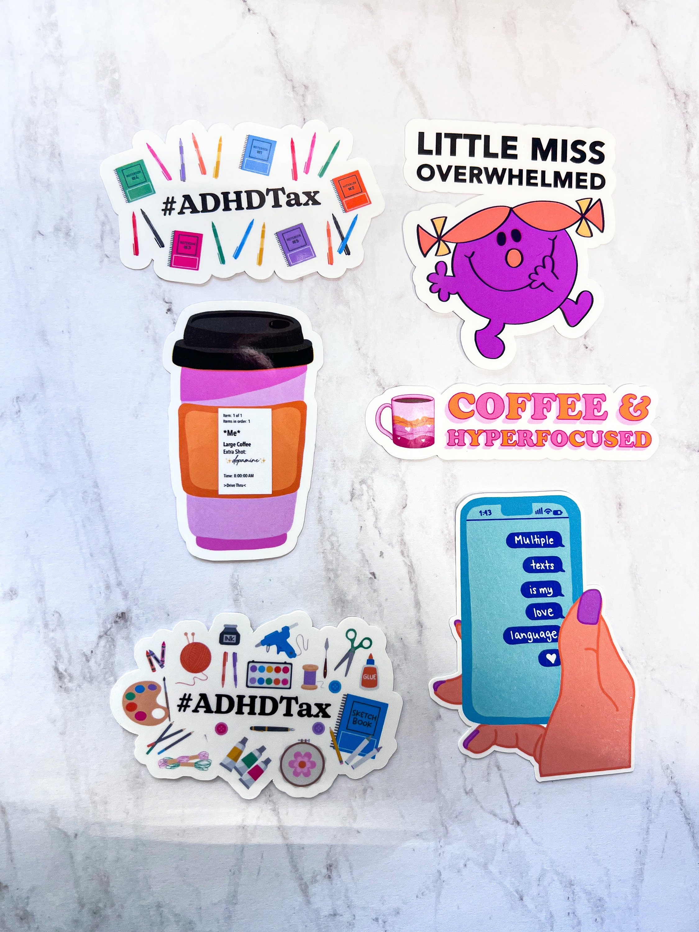 PICK Your Own Stickers | ADHD Mental Health Sticker Pack | Custom ...