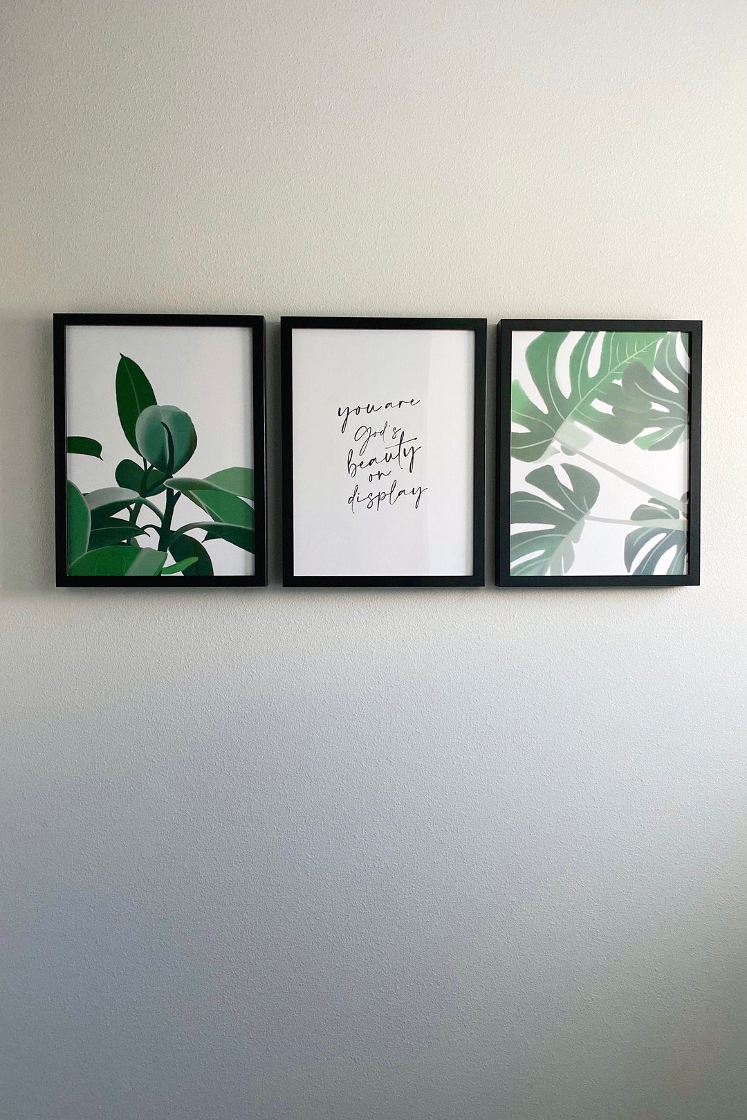 Botanical Print Set, Living Room Wall Art, Home Decor Gift, Houseplant ...