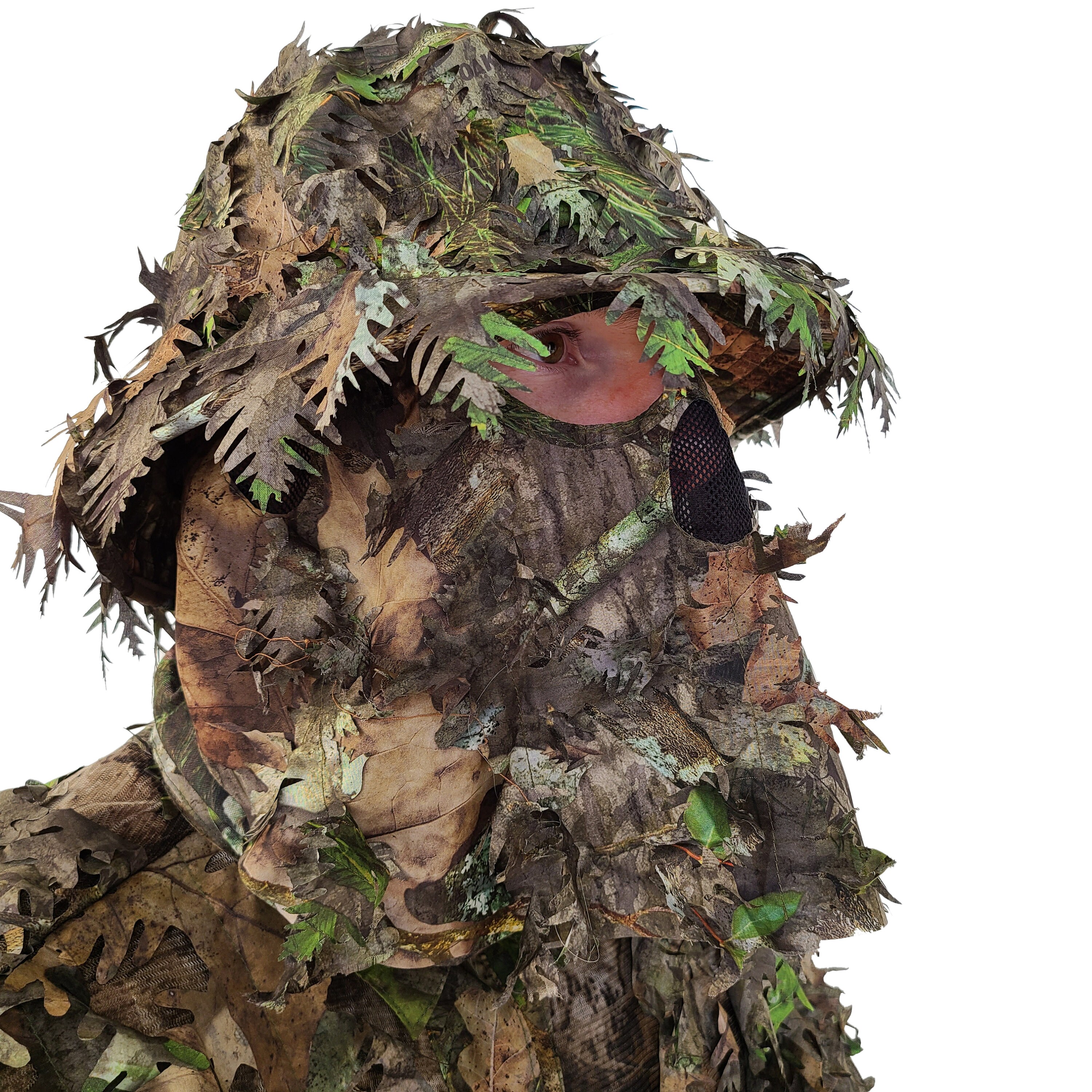 NWTF Mossy Oak Obsession 3D Leafy Camo Face Mask Bucket Hat for Ghillie  Suits & Spring Turkey Hunting or Bird Watching one Size Fits Most 