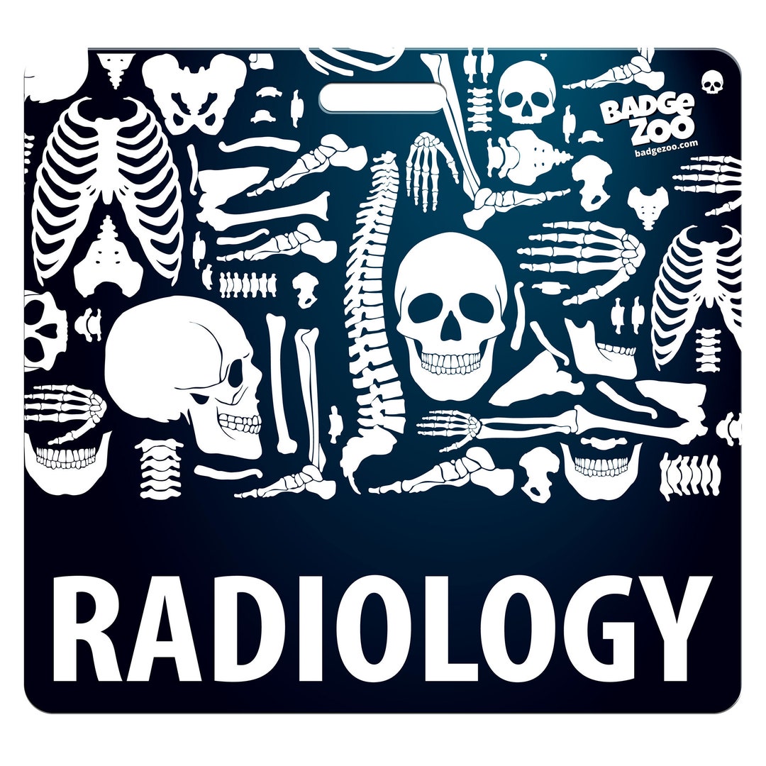 Radiology Badge Buddy Horizontal Heavy Duty Badge Tags Backer Card Double Sided Badge