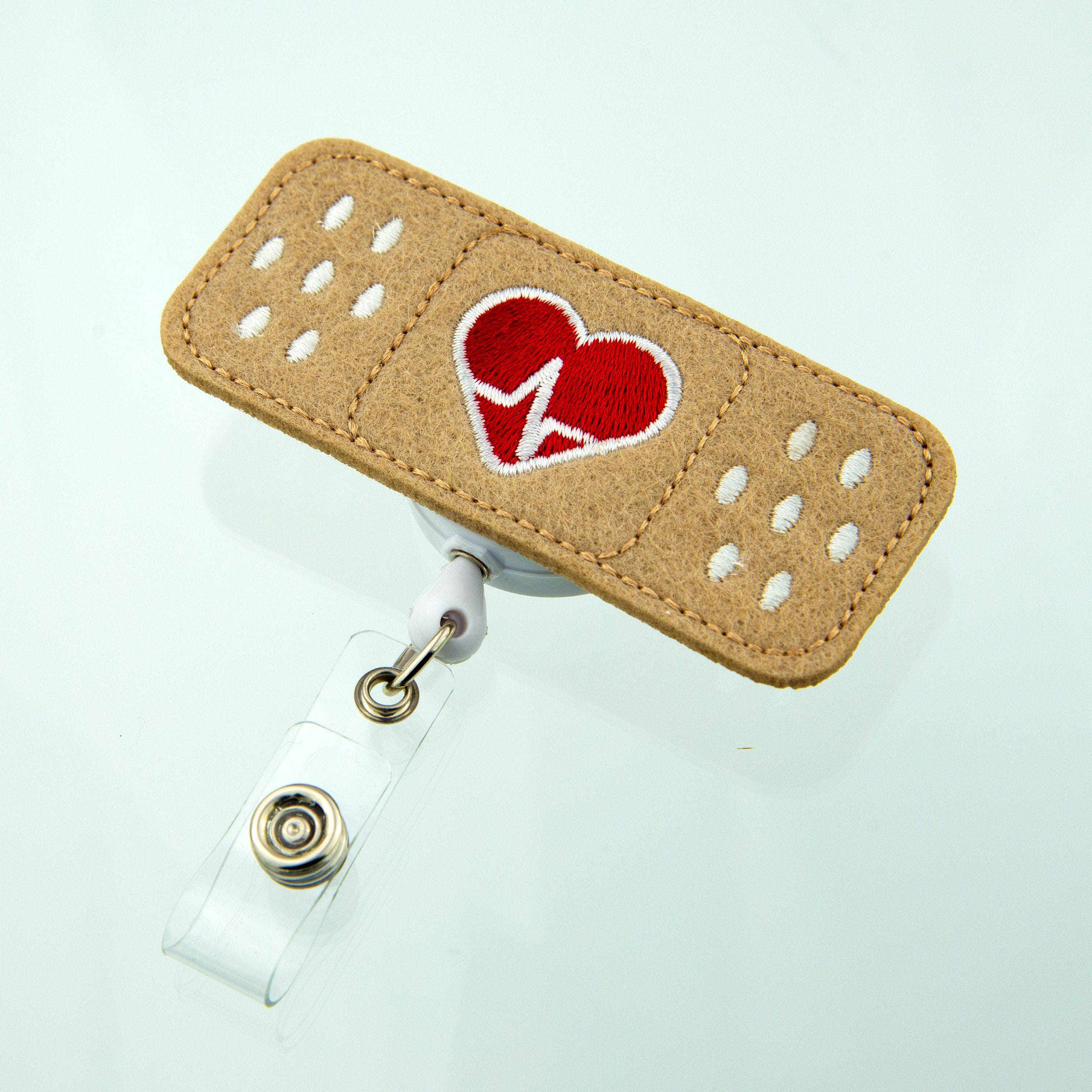 Nurse Bandage Badge Reel - EKG Heart - Cute Nurse Gifts - Pedi - Nicu - Icu - Critical Care - ER - Rn Nurse