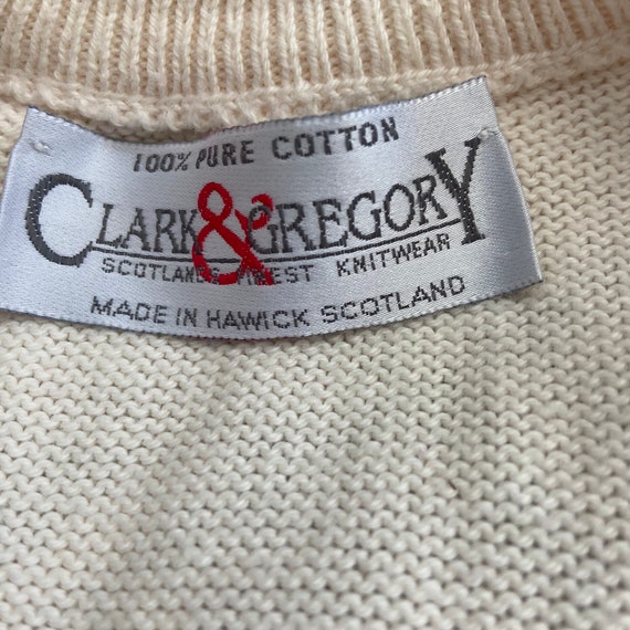 Vintage 80’s/90’s Scottish- cotton v-neck sweater - image 4