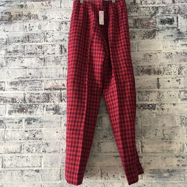 wool checked pants Vintage Hadley