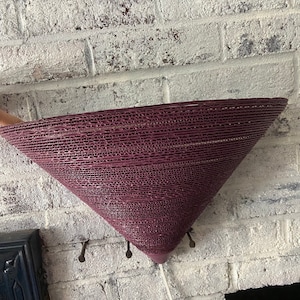 Vintage Flute Chicago purple corrugated lamp/electric wall sconce