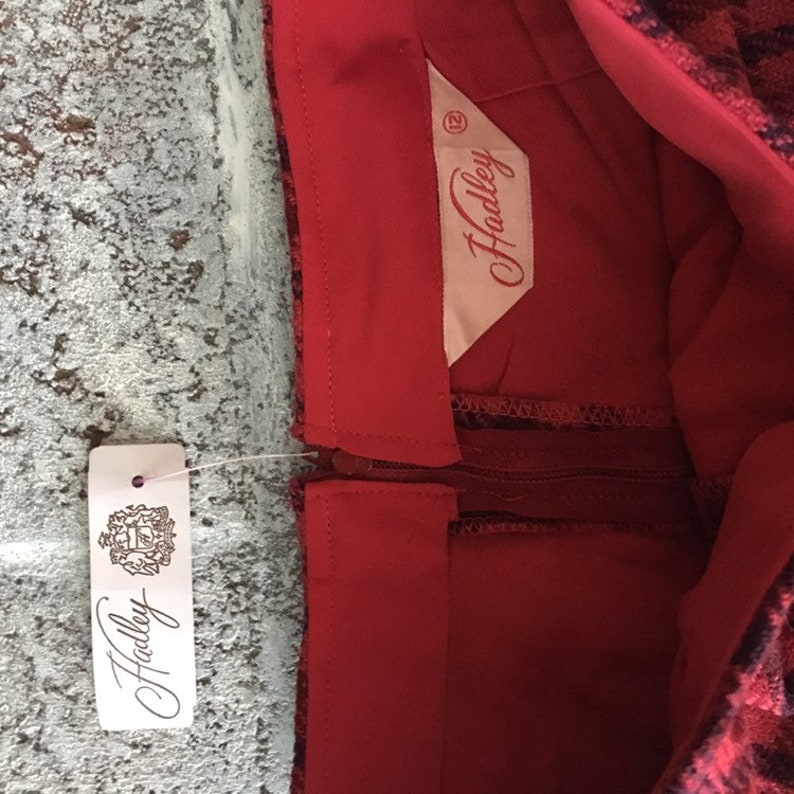 wool checked pants Vintage Hadley