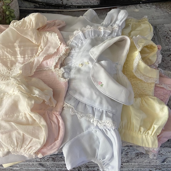 Set of 5 vintage 1950’s 0-18 month dresses