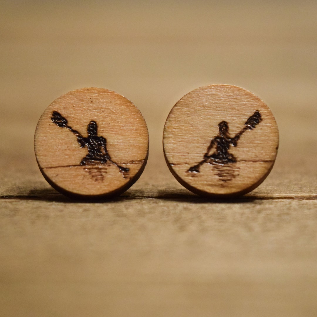 Keep Paddling Kayaking Earrings Kayak Earrings Paddler Etsy