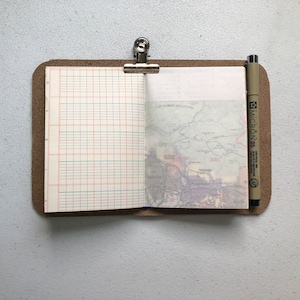 Vintage Paper Junk Journal Travelers Notebook Insert, Kraft Cover Choose Your Size