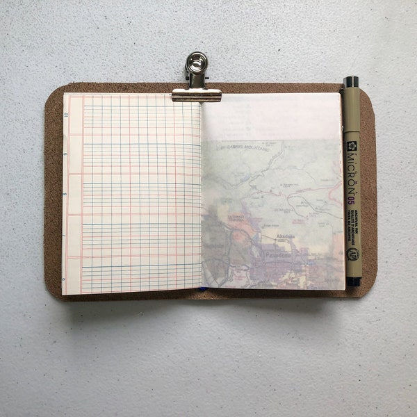 Carnet de notes vintage Paper Junk Journal Travelers, couverture kraft, choisissez votre taille