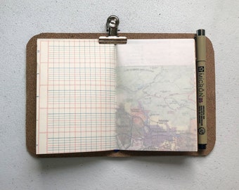 Vintage Papier Junk Journal Travelers Notebook Einsatz, Kraft Cover Wählen Sie Ihre Größe