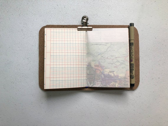 Vintage Paper Junk Journal Travelers Notebook Insert, Kraft Cover Choose Your Size