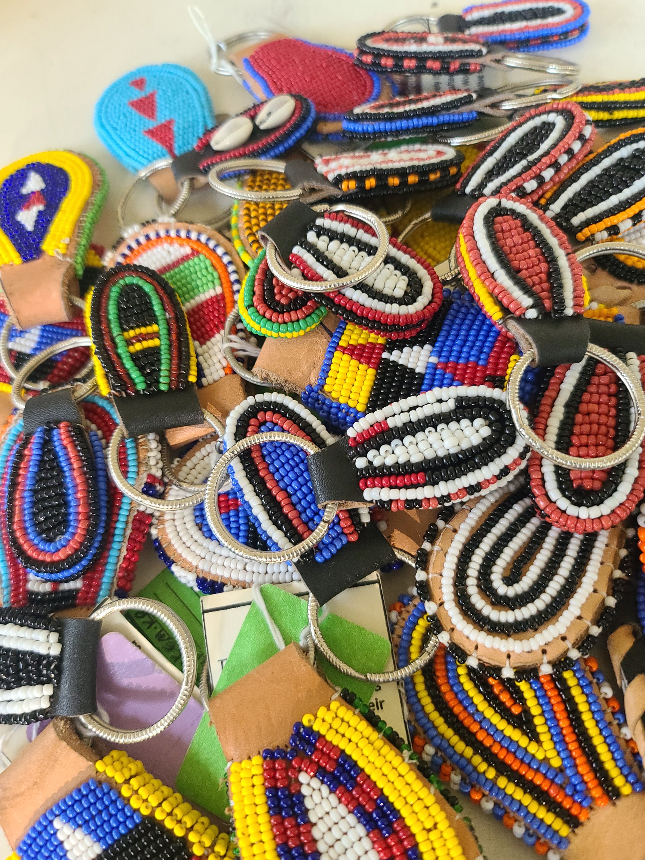 Maasai Mara Women Tribal Jewelry Print Tote Bag Shopping 
