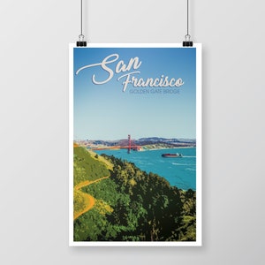 San Francisco Poster, Bay Area Poster, Vintage San Francisco, Vintage Bay Area, Retro California Poster, Vintage California Poster
