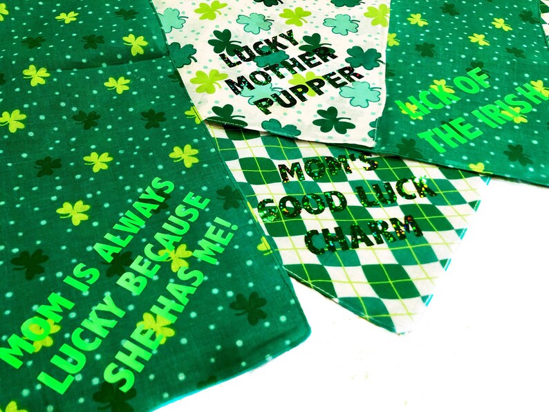 Cute Bandana Patrick/'s Day Dog Bandana CUSTOM St Pet Bandana Funny Bandana Sassy Bandana Lucky Mother Pupper