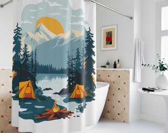 Rideau de douche en polyester, beaux rideaux