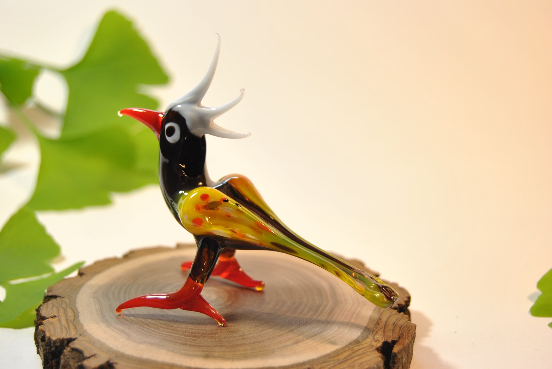 Vintage Glass bird Figurine Tiny gift bird sculpture glass Etsy