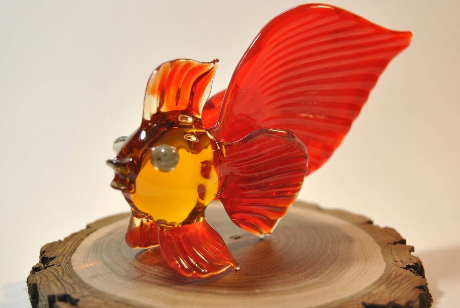Vintage Glass Fish Figurine Tiny Gift Fish Sculpture Glass Etsy