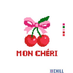 Cherry with Bow  - Mon Cheri Needlepoint Canvas - Perfect Beginners Canvas