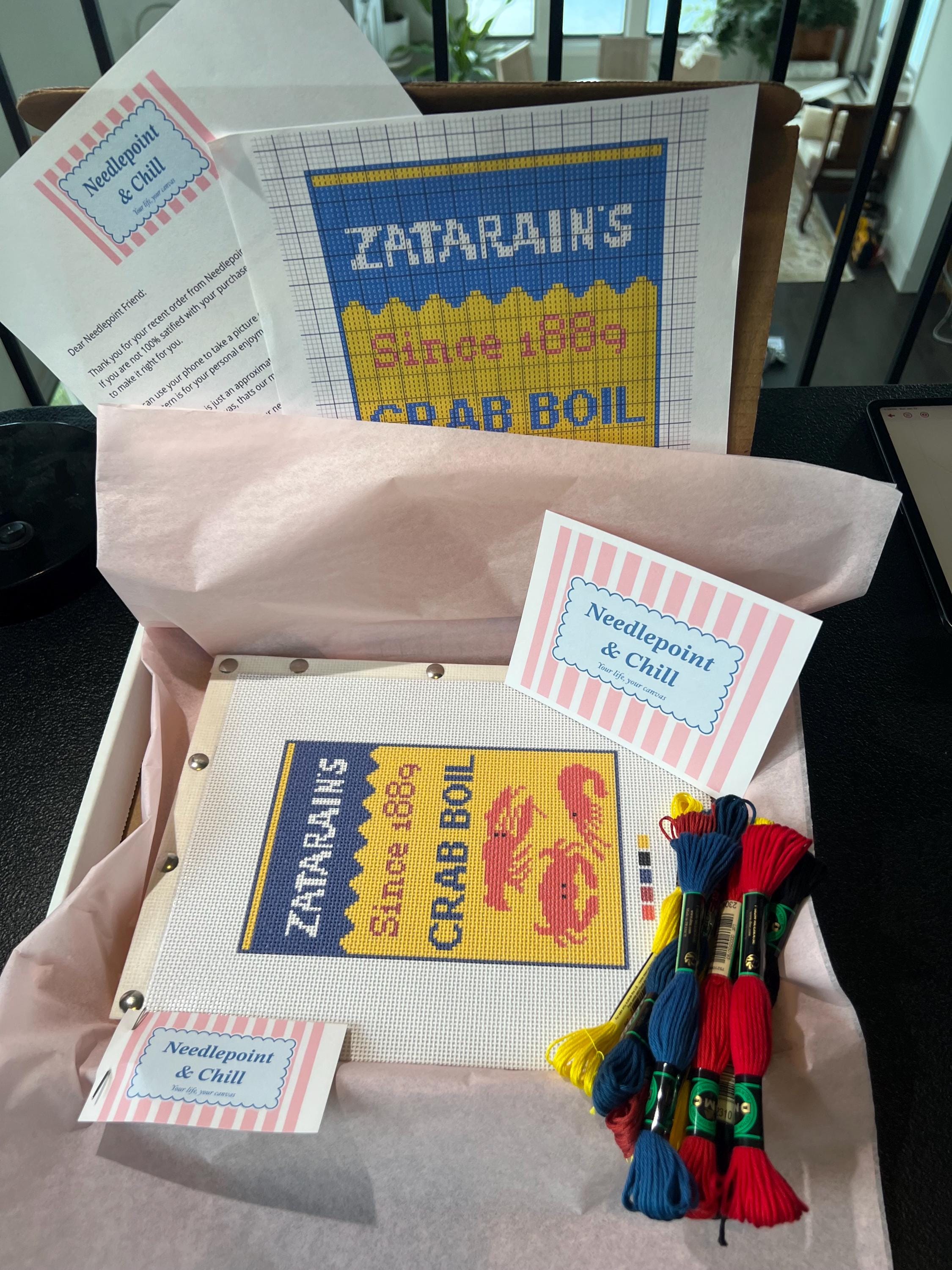 その他 friend Crab Boil - Zatarain's Needlepoint Kit (everything Included