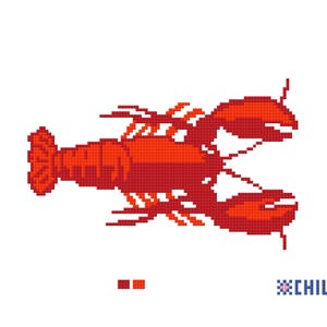 Lobster Ornemant Needlepoint Canvas - Coastal Charm Series