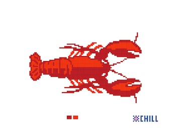 Lobster Ornemant Needlepoint Canvas - Coastal Charm Series