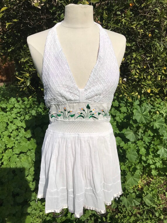 White Flowery Sundress Size Small