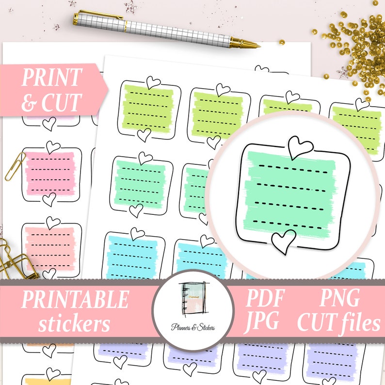Mini Post It Notes Planner Stickers for Erin Condren Happy Planner and Hobonichi Planners #045 Plum Paper Mini Post It Notes Planner Stickers for Erin Condren Happy Planner and Hobonichi Planners #045 Plum Paper