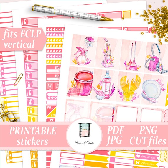 Cleaning Routine Sticker Set Household Chores Weekly Kit | Etsy